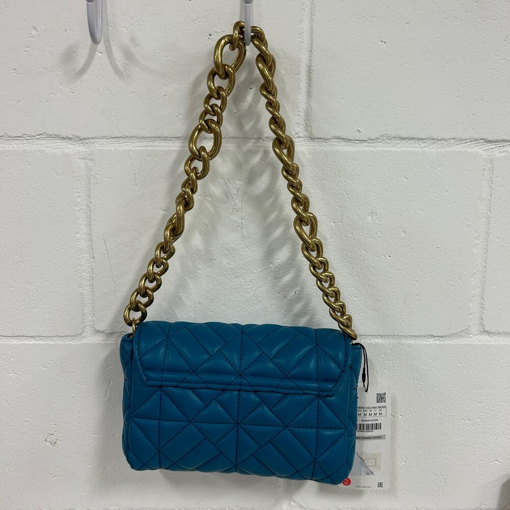 ZARA Quilted Chain Shoulder Bag Purse - Picture 6 of 12